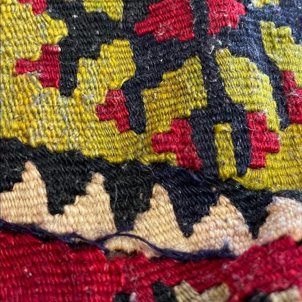 Vintage Turkish Kilim Leather Bag Boho